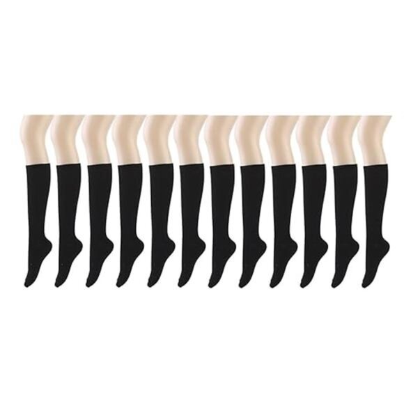 12 Pairs Women Knee High Socks - Picture 6 of 6